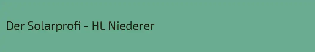 Der Solarprofi - HL Niederer